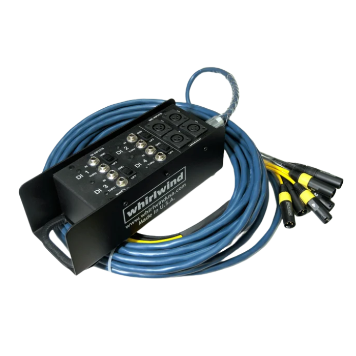 Audio -Press Mults - Whirldwind - Multisnake 4-CHANNEL DI4-CHANNEL XLR